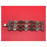 Silvertone Vintage 3 Strand Bracelet - $25