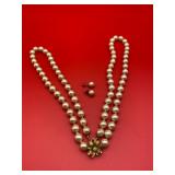Faux Vintage Pearls & Earrings - $25