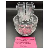 Crystal Highball Tumblers & Crystal Bowl