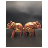 Hand Carved Wood Elephants