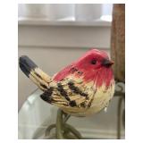 2x Resin Decorative Birds & A 10"H Pottery Vase - $25