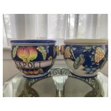 Exoticals By Fitz & Floyd Garden Planters - 9"H x 10.5"W x 10.5"D - $40