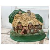 Cast Iron Cottage & Swan Door Stoppers - $30 Pair 