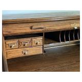 Vintage Oak Roll Top Desk - 46"H x 54"W x 29"D - Please Call For More Details 