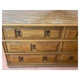 Thomasville 6-Drawer Dresser W/Hexagon Mirror - 72"H x 52"W x 21"D - $180