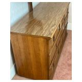 Thomasville 6-Drawer Dresser W/Hexagon Mirror - 72"H x 52"W x 21"D - $180