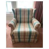 Vintage Ethan Allen Plaid Chair - 33"H x 32"W x 32"D - $75