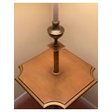 Vintage Brass Table Floor Lamp - 57"H x 16"W x 16"D - $80