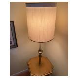 Vintage Brass Table Floor Lamp - 57"H x 16"W x 16"D - $80