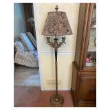 Vintage Bronze & Black Pineapple Candlestick Floor Lamp - $75