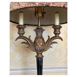 Vintage Bronze & Black Pineapple Candlestick Floor Lamp - $75