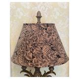 Vintage Bronze & Black Pineapple Candlestick Floor Lamp - $75