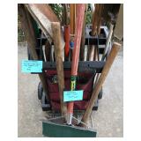 Lawn & Garden Dolly Tool Organizing Cart & Yard Tools 