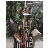 Lawn & Garden Dolly Tool Organizing Cart & Yard Tools 