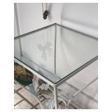 Wrought Iron Outdoor Side Tables - 21"H x 14.5"W x 14.5" - $40 Each