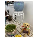 Welcome Dog, Glazed Pottery - PLANT STAND SOLD