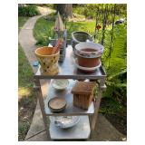 Vintage Lakeside Stainless Steel 3-Tier Cart