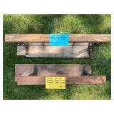 Vtg Cast Iron General Store Butcher Wrapping Paper Holder 28.5" & 23"