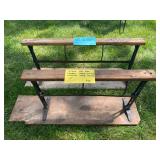 Vtg Cast Iron General Store Butcher Wrapping Paper Holder 28.5" & 23"