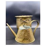 Brass Watering Can & Flower Pot