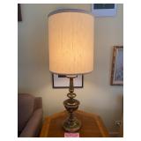Vintage Stiffel Solid Brass Lamp W/Shade 