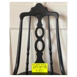Vintage Black Spindle Wood Chair 