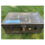 Vintage WW2 - Korean War Era Army Footlocker 
