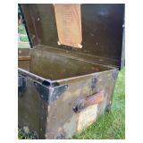 Vintage WW2 - Korean War Era Army Footlocker 