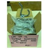 Vintage Aluminum Coat Hooks 