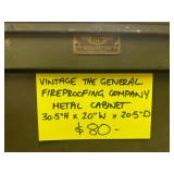 Vintage The General Fireproofing Company Metal Cabinet 
