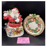 Vintage Fitz & Floyd Cookie Jar & Decorative Plate