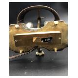 Vintage Frederick Cooper Brass Double Candlestick Bouillotte Style Desk Lamp W/Tole Brass Shade 