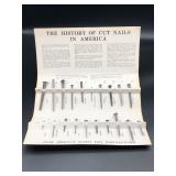 Tremont Nail Co. 1819 Sampler Display Old Fashioned Cut Nails