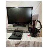 Sanyo TV And DVD VHS Player Plus More