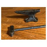 Cast Iron Mini Anvil & Sledge Hammer