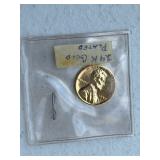 24 K Gold Plated 1959 Lincoln Penny