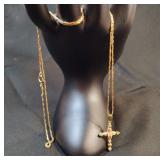 14K Cross & Chain