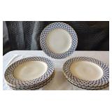 Imperial Russian Cobalt Net Dinner Plates