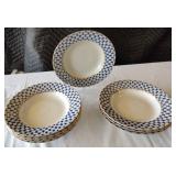 Imperial Russian Cobalt Net SoupSalad Bowls
