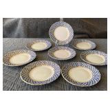 Imperial Russian Lomonosov Cobalt Net BreadDessert Plates