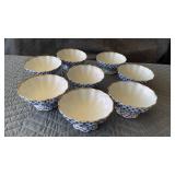 Imperial Russian Lomonosov Cobalt Net Ice Cream Dishes