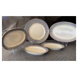 Imperial Russian Lomonosov Cobalt Net Platters