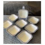 Imperial Russian Lomonosov Cobalt Net Vegetable Bowls