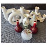 MCM Toyo Japanese 3 Ring Vase And More