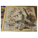 Vintage African Batik Painting Signed