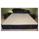 Art Deco Style King Headboard With Side Tables