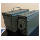 2 Metal Ammo Boxes