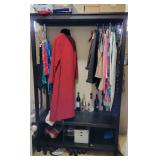 Freestanding Open Wood Wardrobe