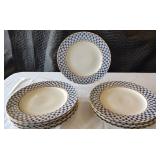 Imperial Russian Cobalt Net Dinner Plates