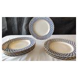 Imperial Russian Cobalt Net Luncheon Plates